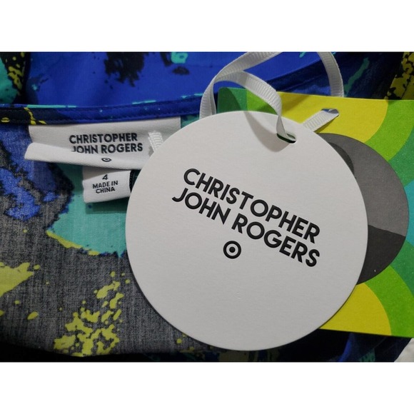 Christopher John Rogers Target Sz 4 Floral Puff Sleeve Tiered Ruffled Maxi Dress - Picture 8 of 8